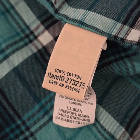L.L.Bean Corduroy Shacket Jacket Flannel Teal Sz XL Coastal Grandma FallLayers - Picture 5 of 10